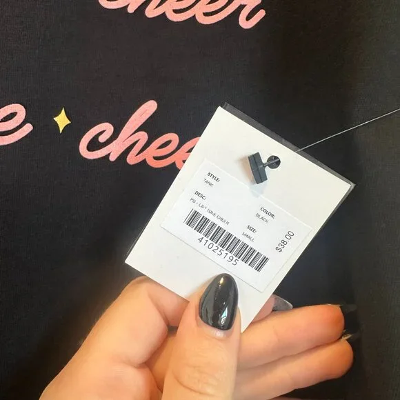 NWT Pure Barre Lift Tone Cheer Tank, Black, Holiday - Picture 2 of 8